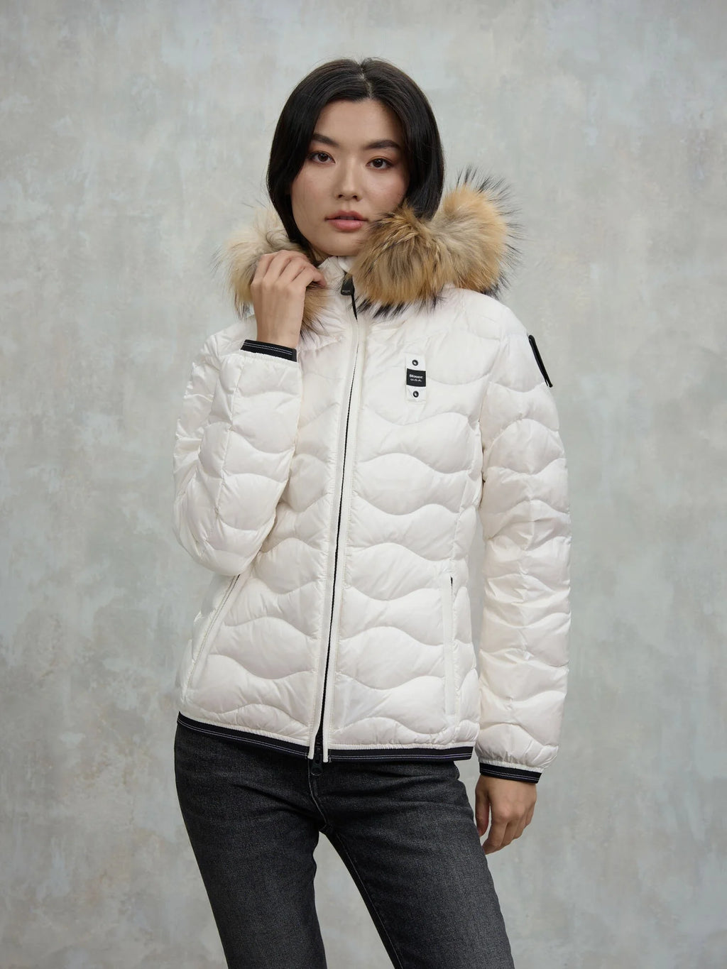 PIUMINO BLAUER CON BORDO IN PELLICCIA ALDIE