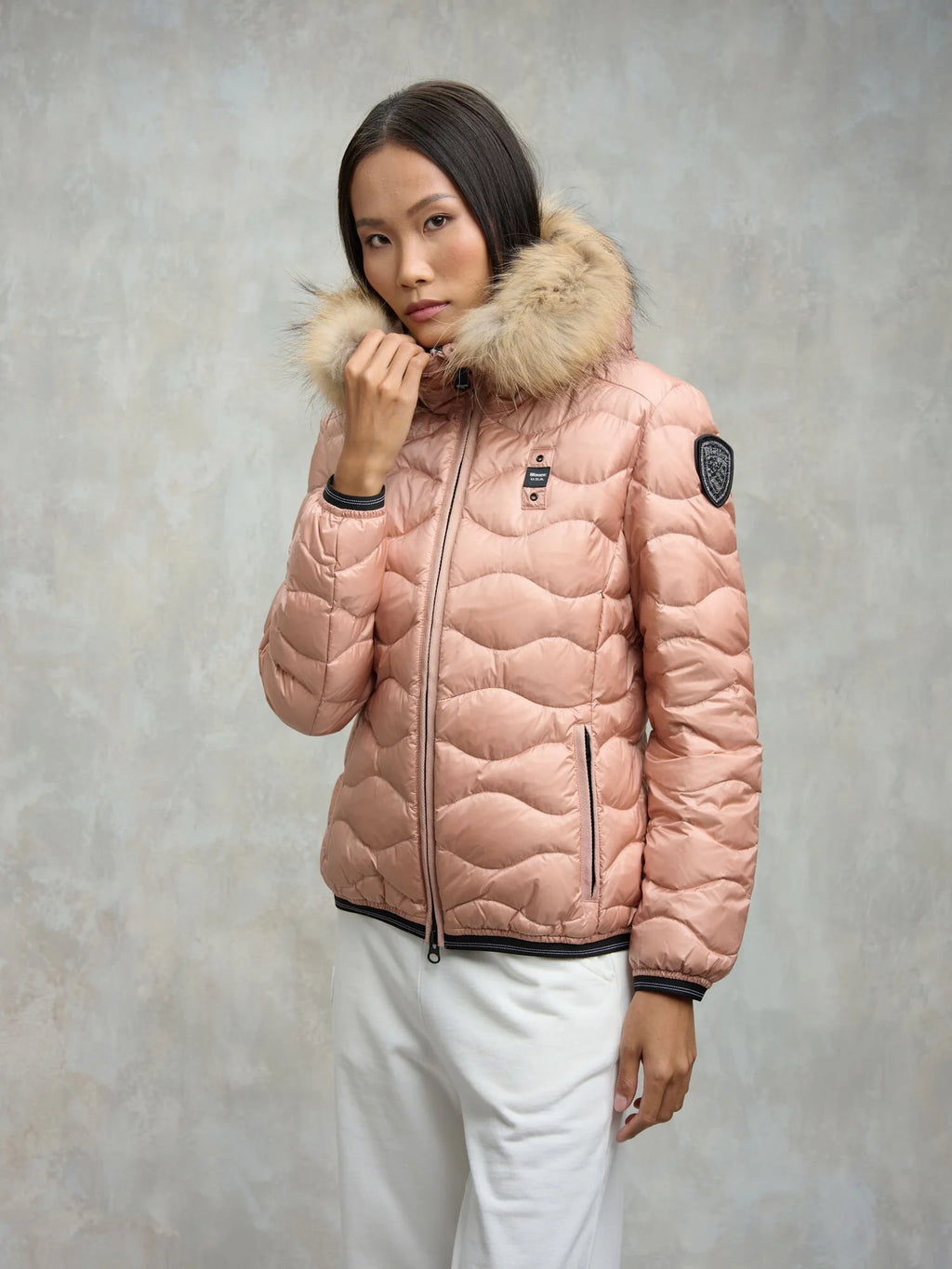 PIUMINO BLAUER CON BORDO IN PELLICCIA ALDIE