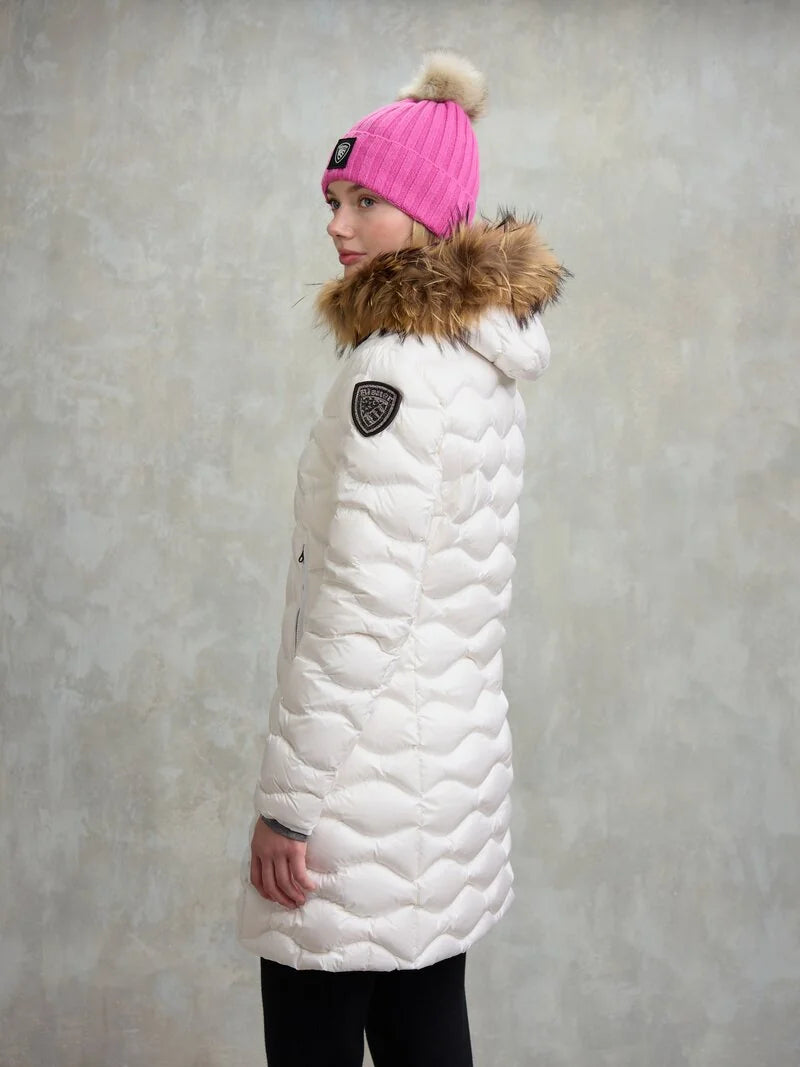 PIUMINO LUNGO AD ONDE CON PELLICCIA LYNEL BLAUER