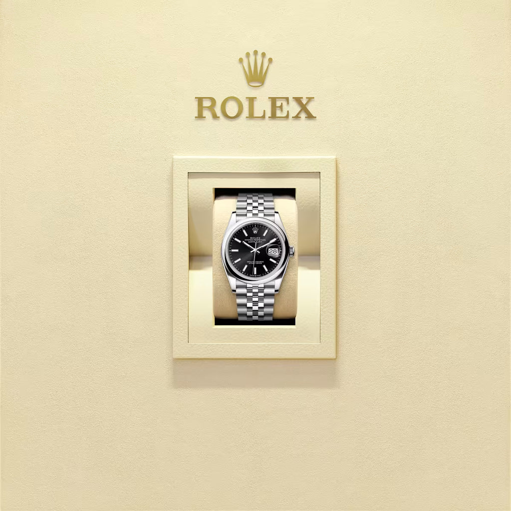 Datejust 36 Oyster, 36 mm, acciaio Oystersteel