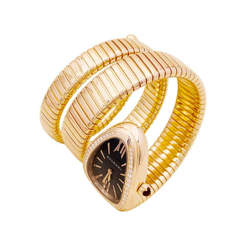 Orologio Bulgari, "Serpenti Tubogas", oro rosa, diamanti.