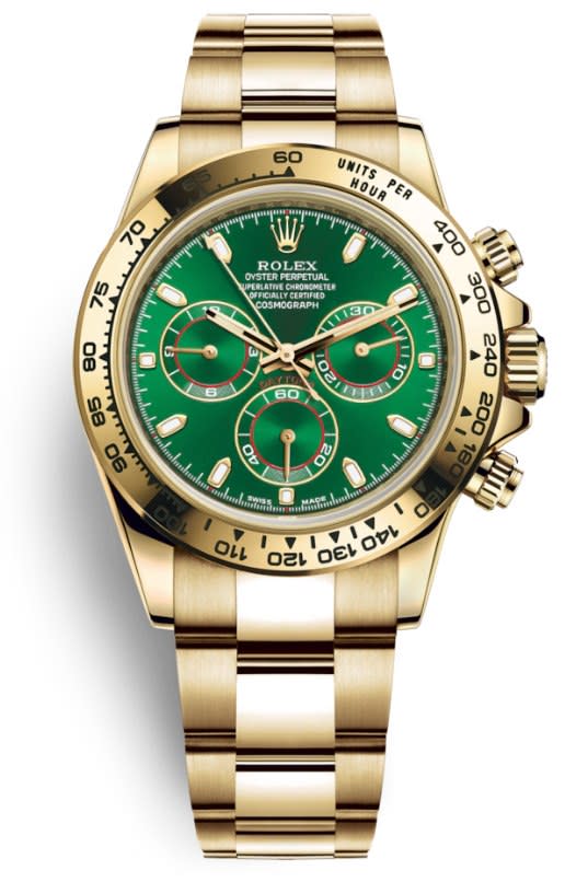 Rolex DAYTONA JOHN MAYER Oro Giallo Quadrante Verde NOS Daytona