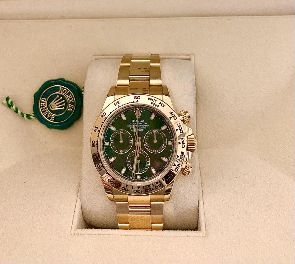Rolex DAYTONA JOHN MAYER Oro Giallo Quadrante Verde NOS Daytona